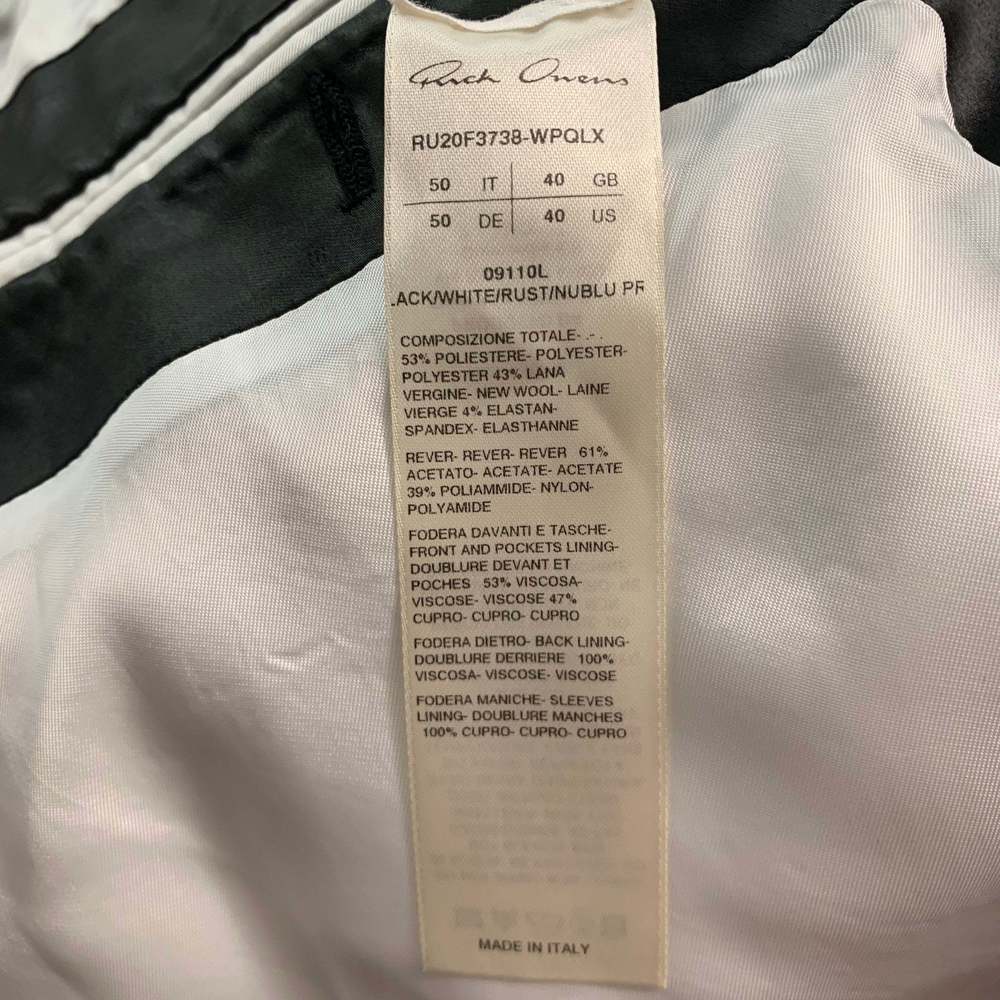 RICK OWENS Black Polyester Blend Single Button Jacket - Picture 9 of 10